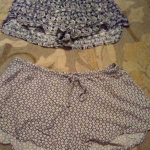 2 pair of lounge shorts, both size medium